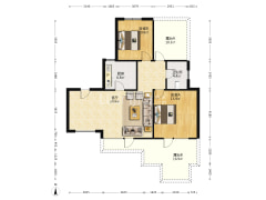 此房满二，南北通透格局，楼层好视野开阔，明厨名卫。-涿州鸿坤理想湾南区户型图