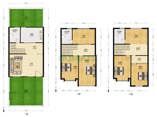 土城中街254号 5室2厅3卫 231平方