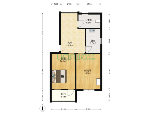 义勇路75号 1室1厅1卫 70平方