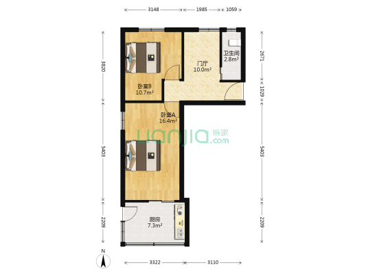 承德里 2室0厅1卫 51平方