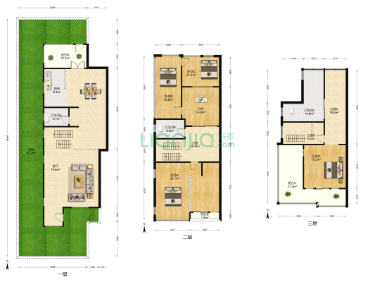 翠屏国际紫檀苑 5室1厅3卫 268平方