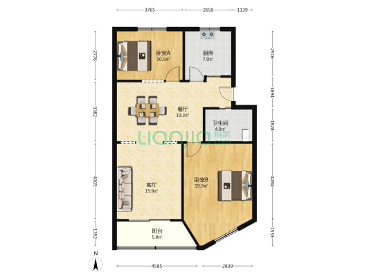 雅源北路378弄 2室2厅1卫 99平方