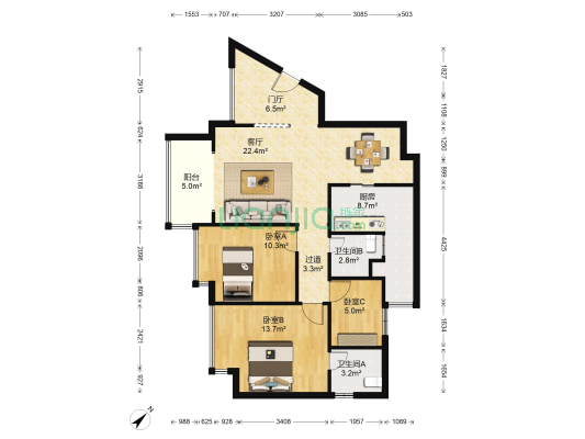 名门山庄户型图