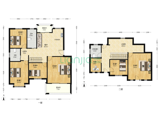 瞻虹雅苑 7室1厅3卫 204平方