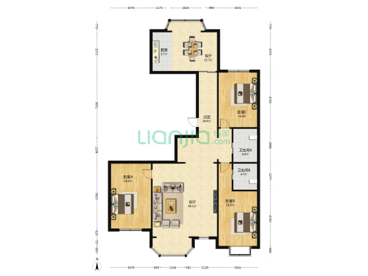 建丰馨苑 3室2厅2卫 205平方