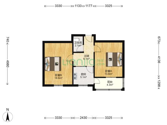 防腐厂家属楼 2室0厅1卫 56平方