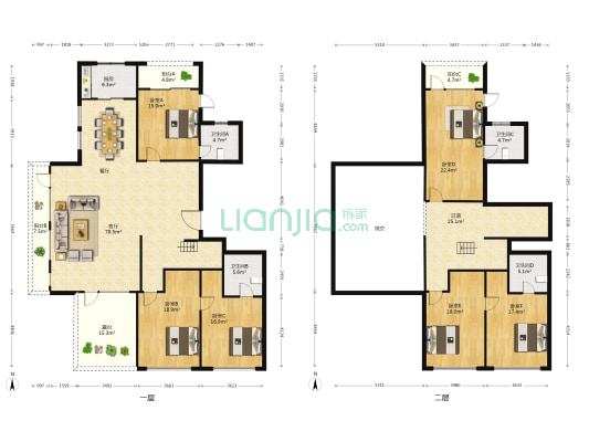 卡森卫星城王庭世家 6室1厅4卫 335平方