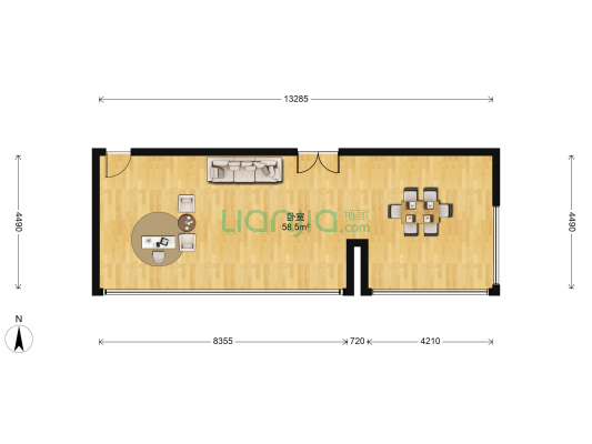 招商置地中心 1室0厅0卫 81平方