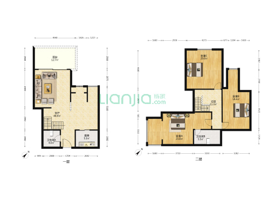 中央公园 3室1厅2卫 168平方