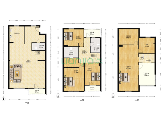 玫瑰谷二期 5室1厅3卫 287平方