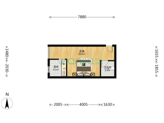强舜铭城房本满二年费用低节省购房成本-户型图