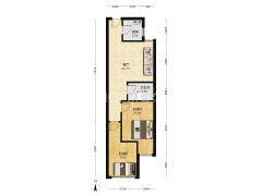 钻石广场全朝阳两居室，可贷款，房本满五 房子干净-涿州钻石广场户型图