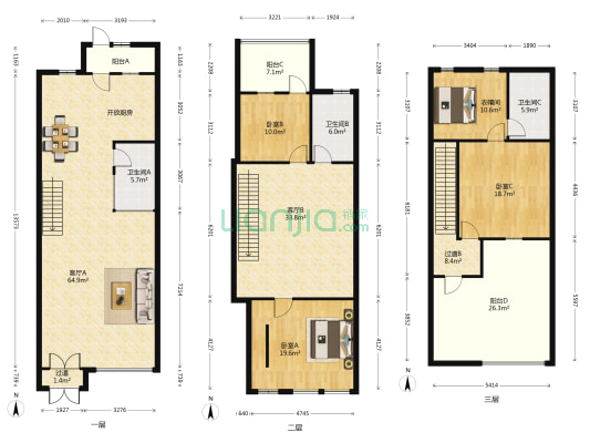 津泽兰湾 3室2厅3卫 296平方
