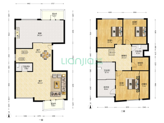 中邦晶座 3室2厅4卫 298平方