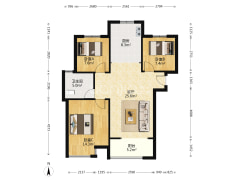 天伦湾嘉园 3室1厅 南 北-涿州天伦湾嘉园户型图