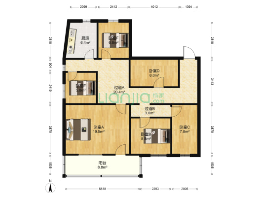 天津街6号 6室0厅0卫 99平方