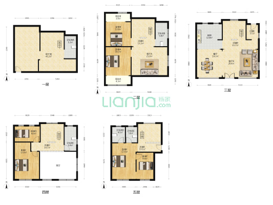 万濠瑜园 6室3厅5卫 330平方