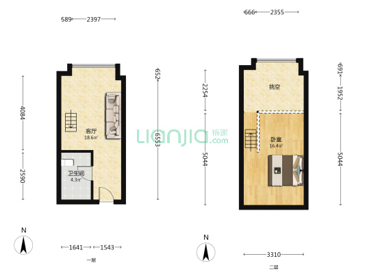 赣江紫悦荟 1室1厅1卫 37平方