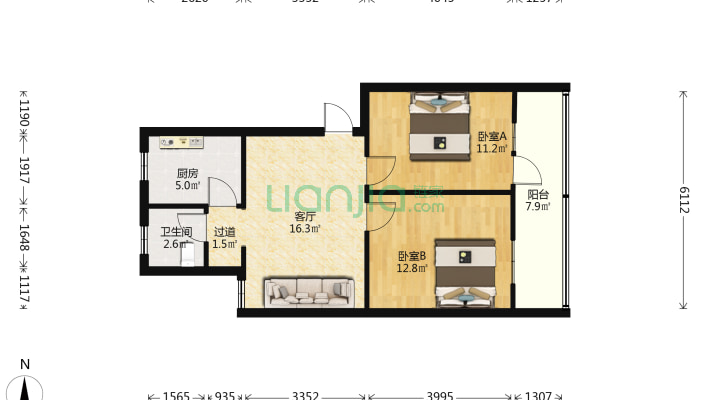 粮油食品厂家属院二手房实景图