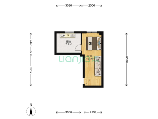 信合家属院 1室0厅0卫 90平方