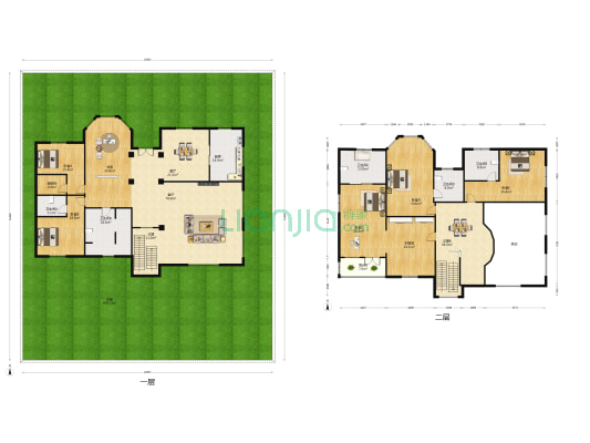 帝湖龙吟墅 6室2厅5卫 440平方