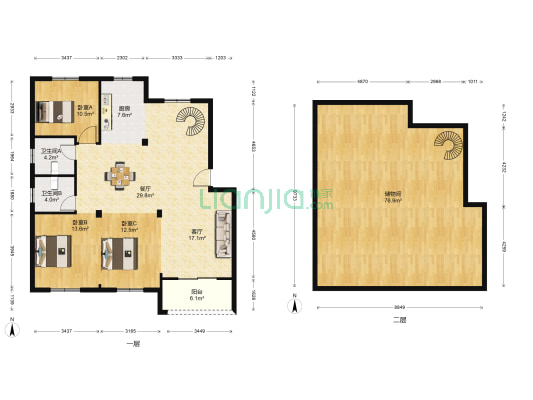 广嘉江南名都 3室2厅2卫 127平方