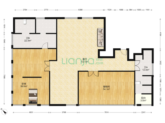 德国港 1室1厅2卫 300平方