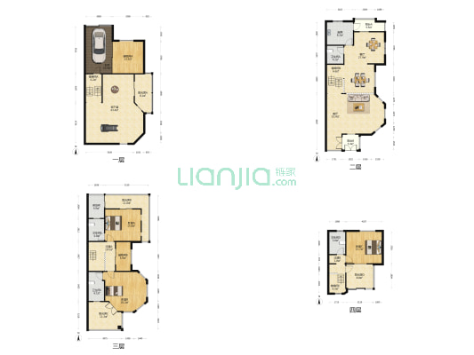 嘉利华府庄园三区 3室2厅5卫 203平方
