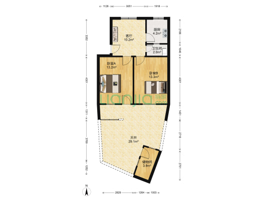 石家池沿 2室1厅1卫 55平方