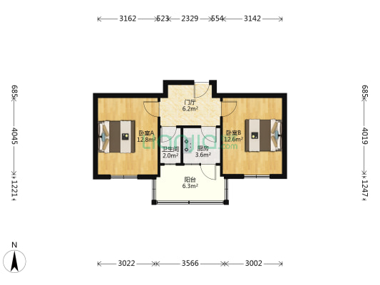 霞侣市街94号 2室0厅1卫 50平方