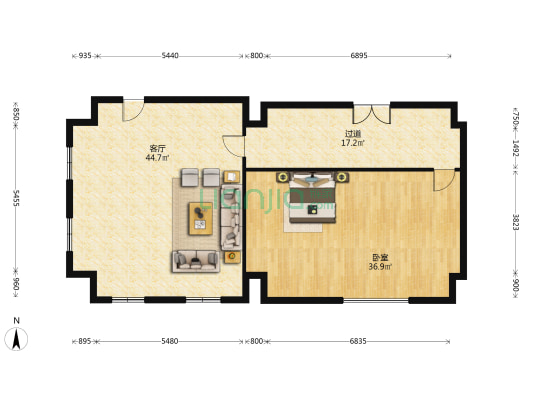冠福大厦 1室1厅0卫 260平方