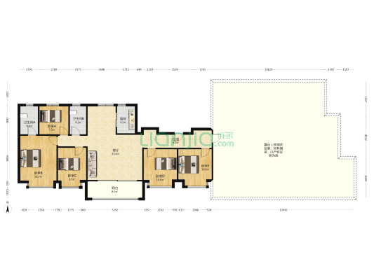 云尚紫阙 5室1厅2卫 162平方