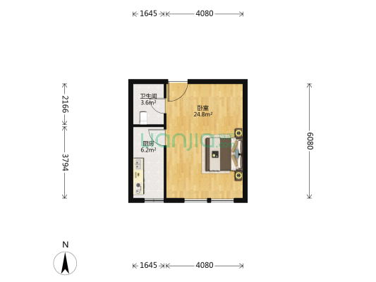 科创慧谷天津园区 1室0厅1卫 55平方