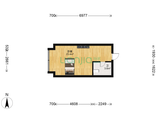 碧桂园凤凰湾 1室0厅1卫 44平方