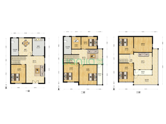 印染别墅 7室4厅2卫 181平方