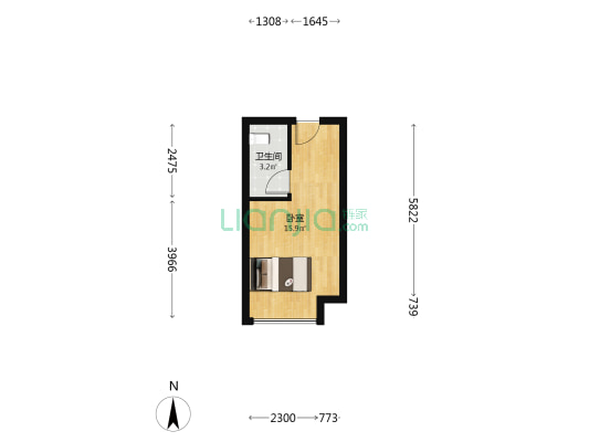明信晓筑 1室0厅1卫 31平方