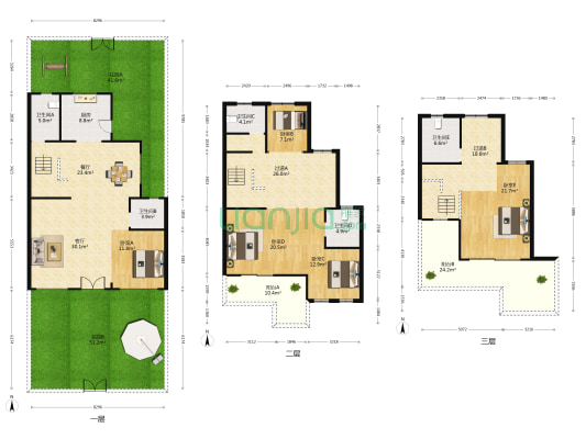巴黎都市南区 5室2厅5卫 245平方