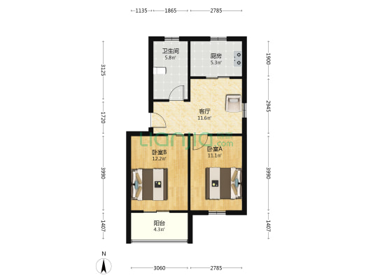 汾湖人家一期 2室1厅1卫 126平方