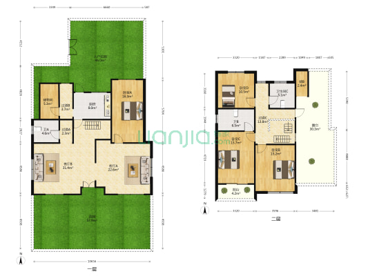 建明别墅 4室2厅3卫 190平方