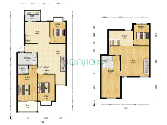 邮政小区(邯山) 3室2厅3卫 113平方