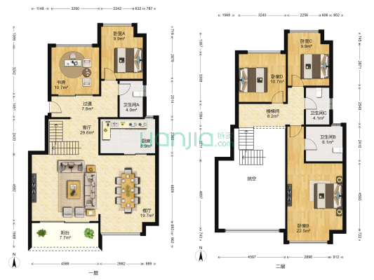 珠宾花园 5室2厅3卫 138平方