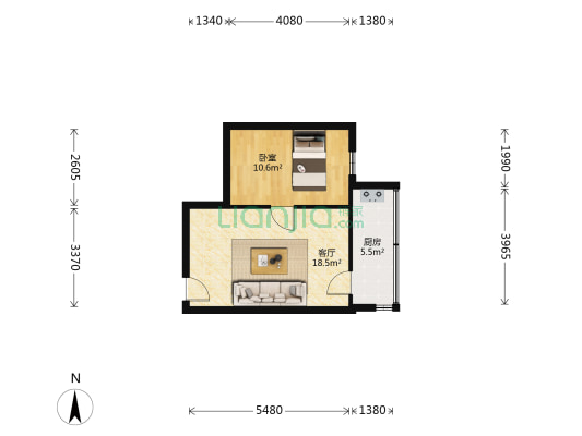 民意一路40号 1室1厅0卫 50平方
