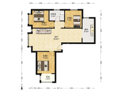 店长推荐，理想湾中间位置，中高楼层三居室，满二-涿州鸿坤理想湾南区户型图
