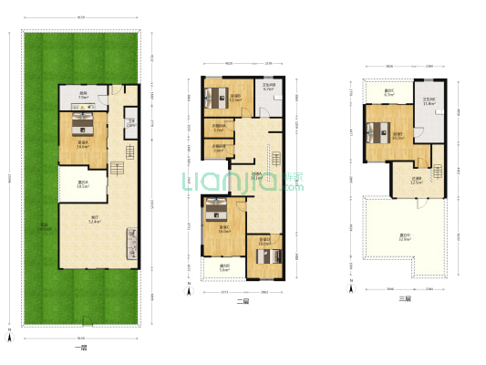 万科水晶城世奇园 5室1厅3卫 246平方
