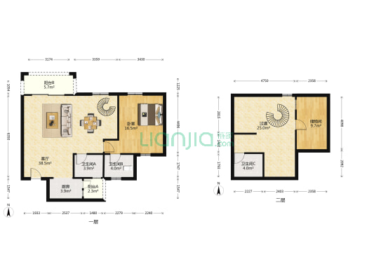 翠景花园五期翠景豪苑 1室1厅3卫 91平方