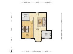 全南正规一居室 精装修 带家具家电 满五年 中间好楼层-涿州名流枫景五期户型图