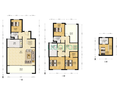 中海观园西区 5室1厅4卫 196平方