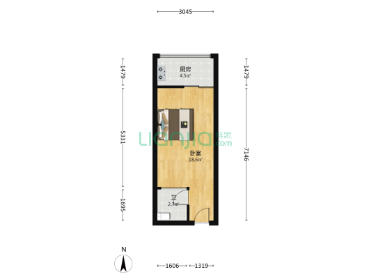 长盛上东区 1室0厅1卫 38平方