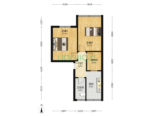 王家塘街65号 2室0厅1卫 48平方