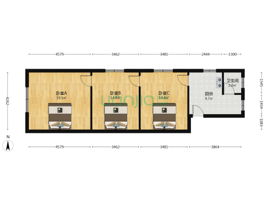 东升路130号 3室0厅1卫 216平方